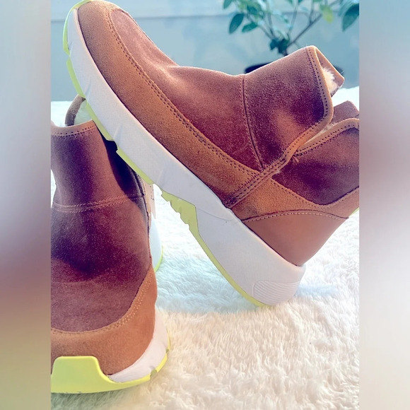 NWT Nurture the Rainier Sz 7.5 Tan Two-Tone Suede High Top Cold Weather Booties - Picture 3 of 16